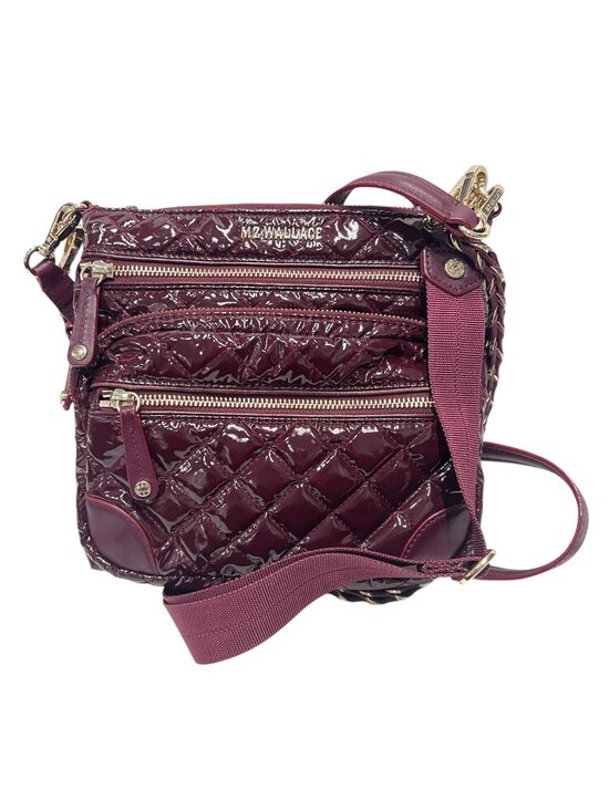 MZ Wallace Handbags - $335 MZ WALLACE Burgundy Red Downtown Crosby Patent Crossbody Shoulder Bag